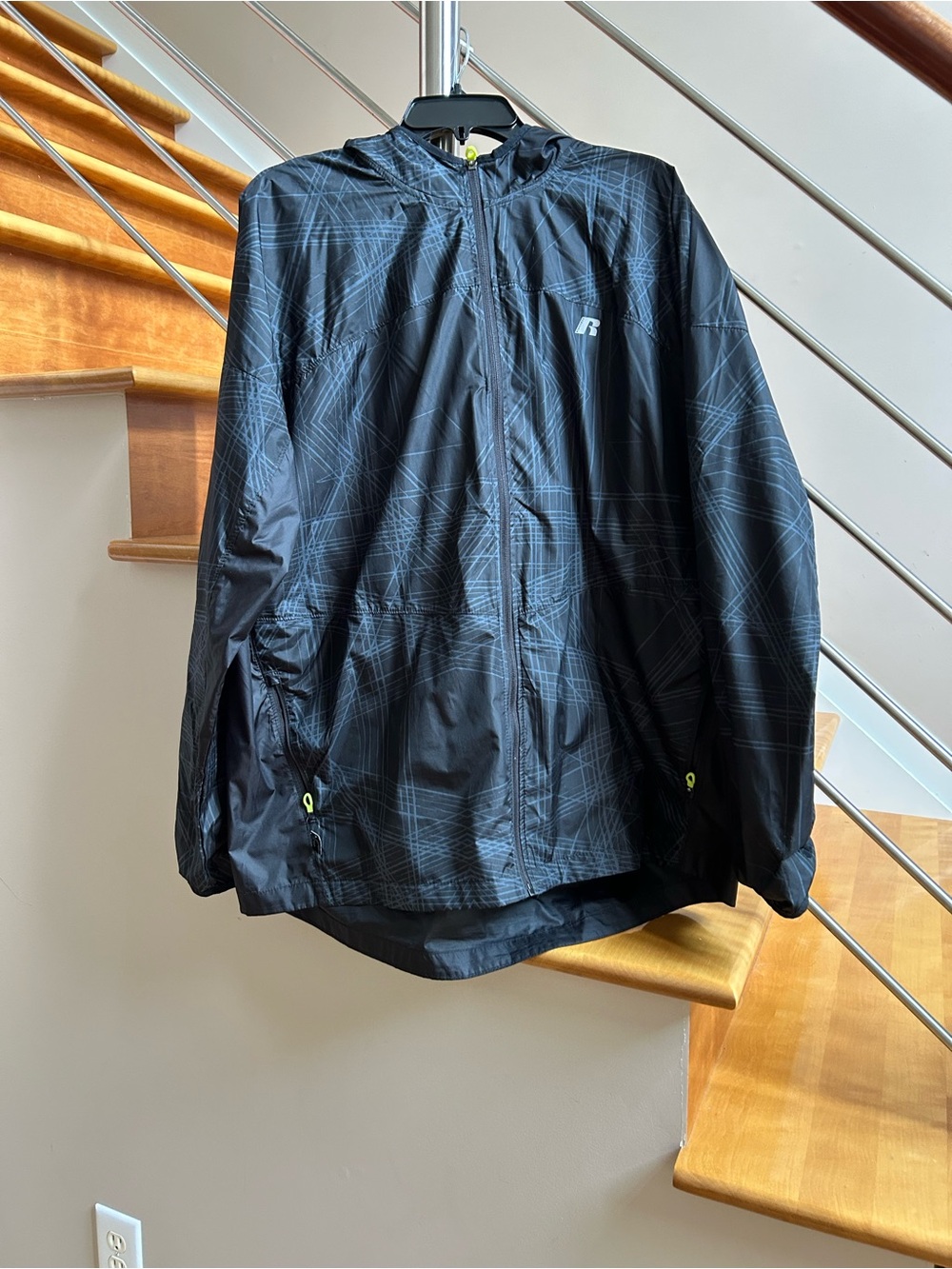 Russell Athletic Black Jacket with Logo Tag